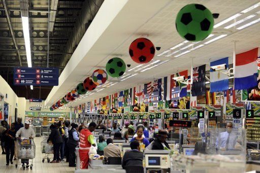 Carrefour market in Africa