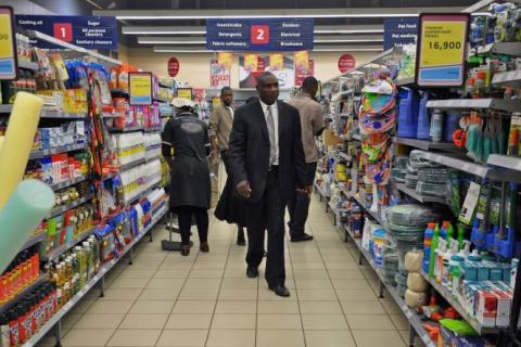 In Africa, a supermarket