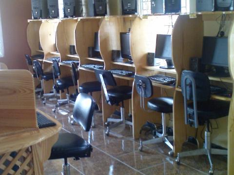 One Computer Internet Café and Call Center in Africa
